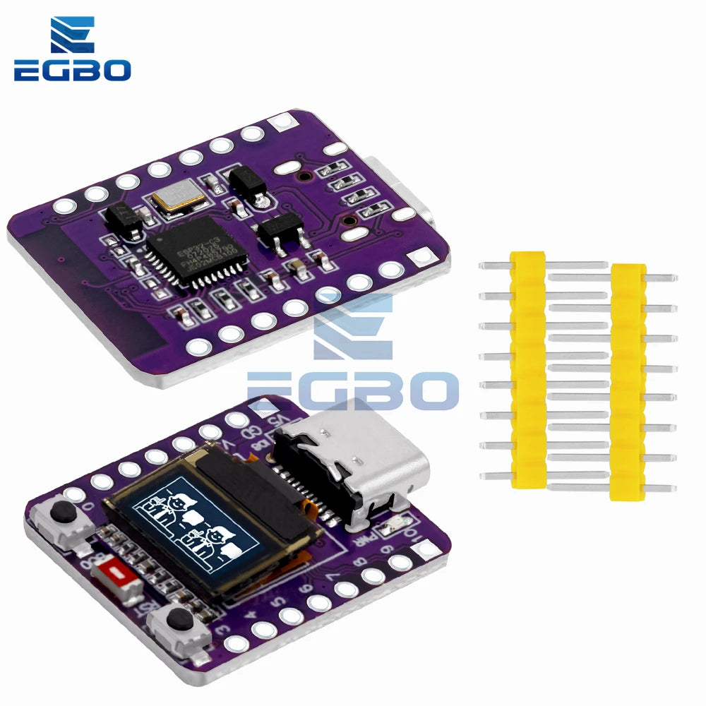 MINI ESP32-C3 Development Board with Wi-Fi, Bluetooth & 0.42-Inch OLED