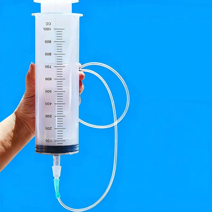 Durable Large Capacity Plastic Syringe 100Ml,150Ml,250Ml, 350ml, 550Ml,1000Ml | Car Oil Extractor Is Suitable for Laboratory Dispensing, Glue Dispensing, Watering, and Veterinary Use.