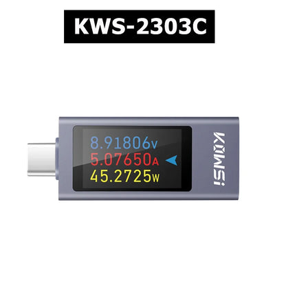 Type-C Multi-function Digital Display DC Voltage Ammeter Power Meter DC 4-30V 12A Voltmeter Ammeter Charger Capacity Tester