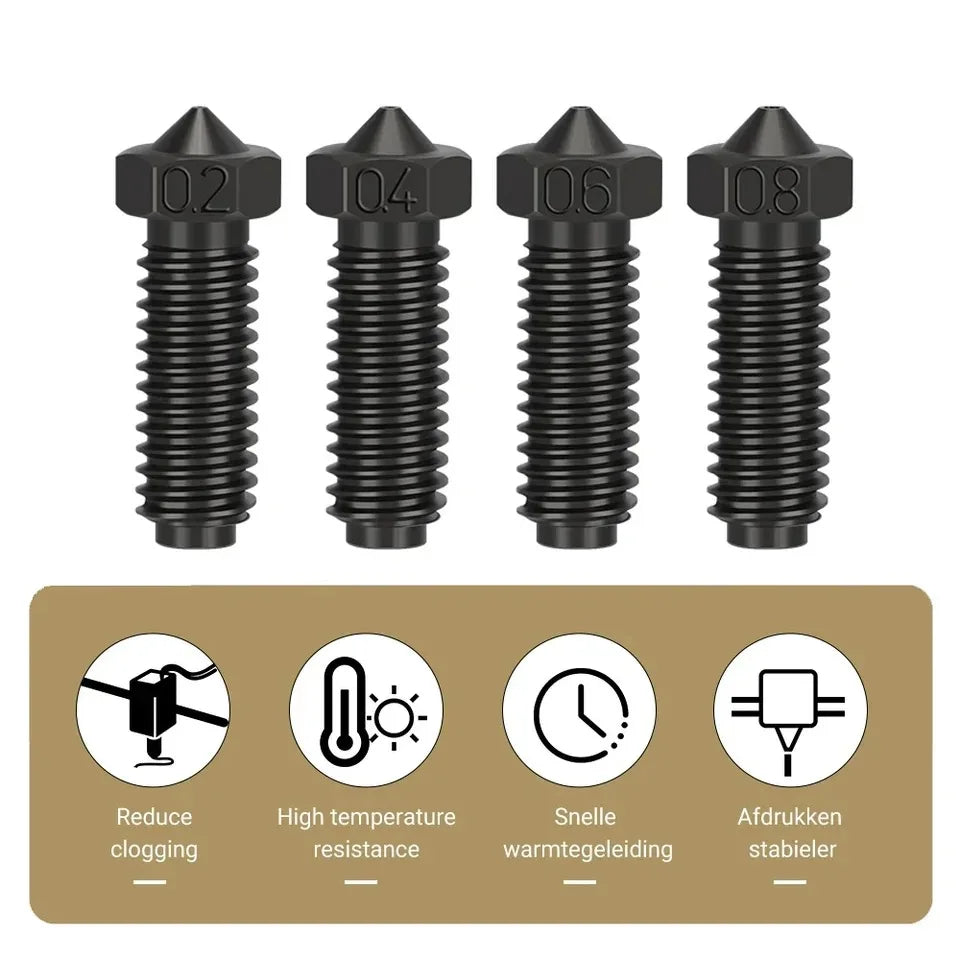 For Anycubic Kobra 2 Nozzle Hardened Steel Nozzles For Kobra 2 Neo/Kobra 2 Pro/Kobra 2 Plus/Kobra 2 Max Nozzle 3D Printer Parts