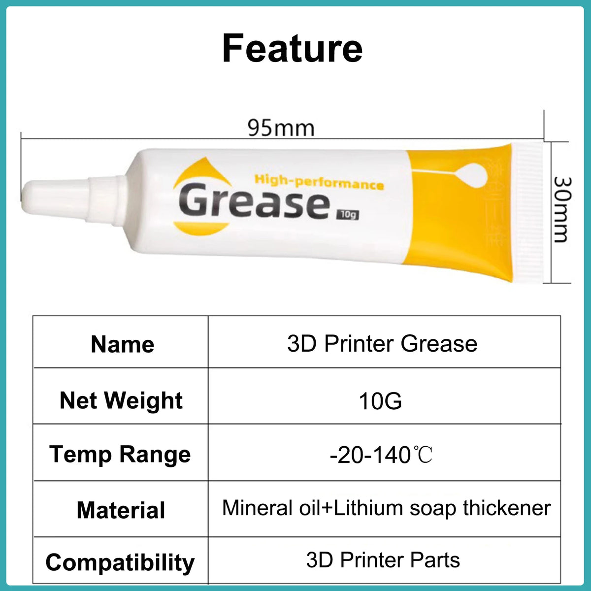 3D Printer Grease Lubricating Oil, Reduce Noise Good for Creality Ender3 Bambu Lab P1 X1 Elegoo Anycubic 3D Printer Accessories