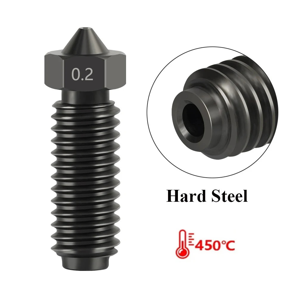 Brass & Hardened Steel Nozzles for Anycubic Kobra 2 Series – 0.2–0.8mm