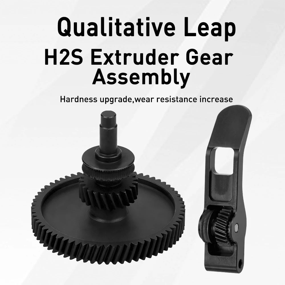 Hardened steel extruder gear kit for Bambu Lab H2S