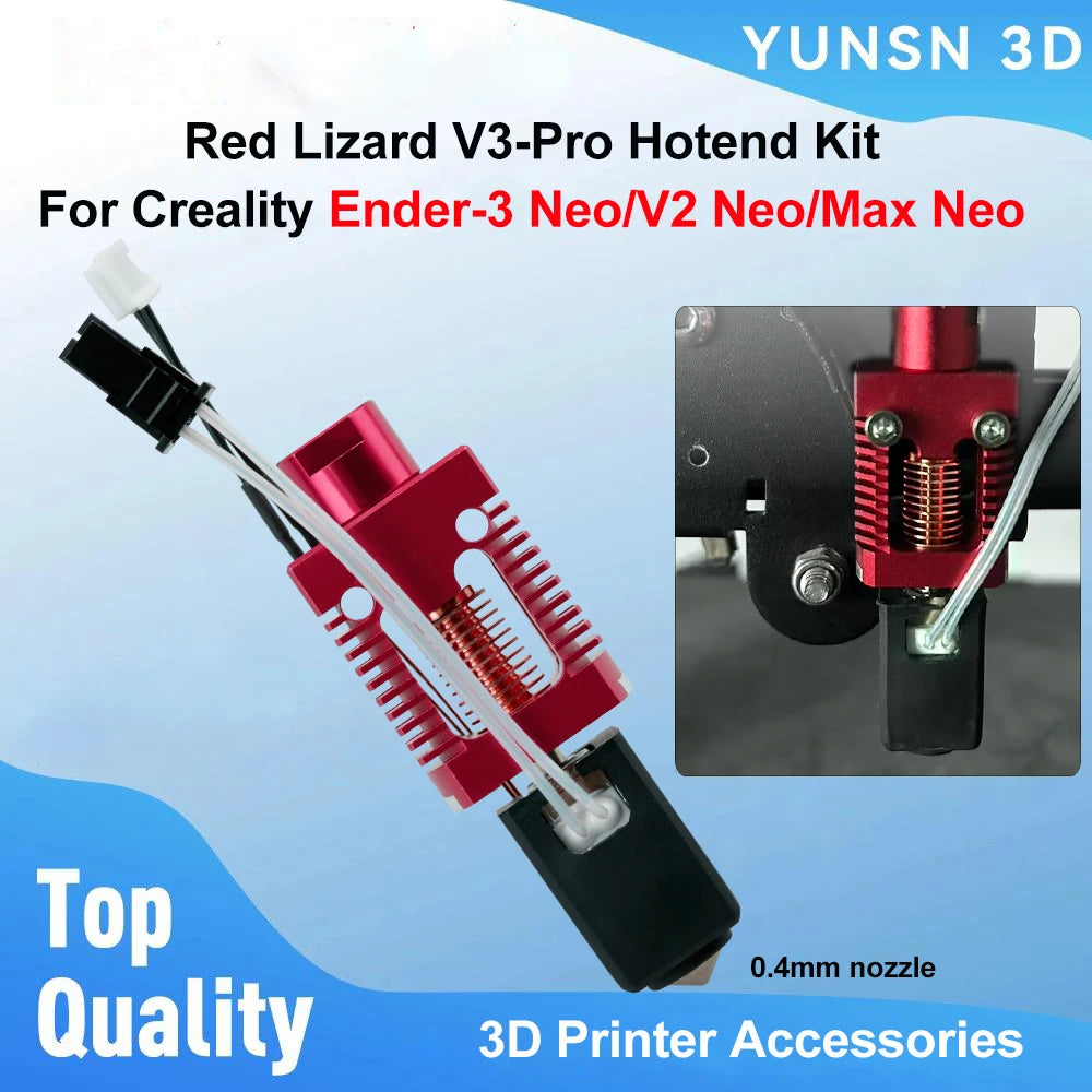 Creality Ender 3 Neo Red Lizard V3 Pro hotend kit