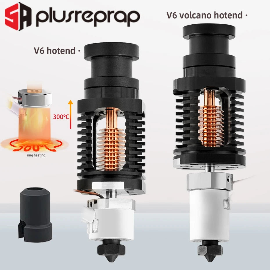 E3DV6 ceramic hotend kit with bimetal heatbreak and hardened steel nozzle