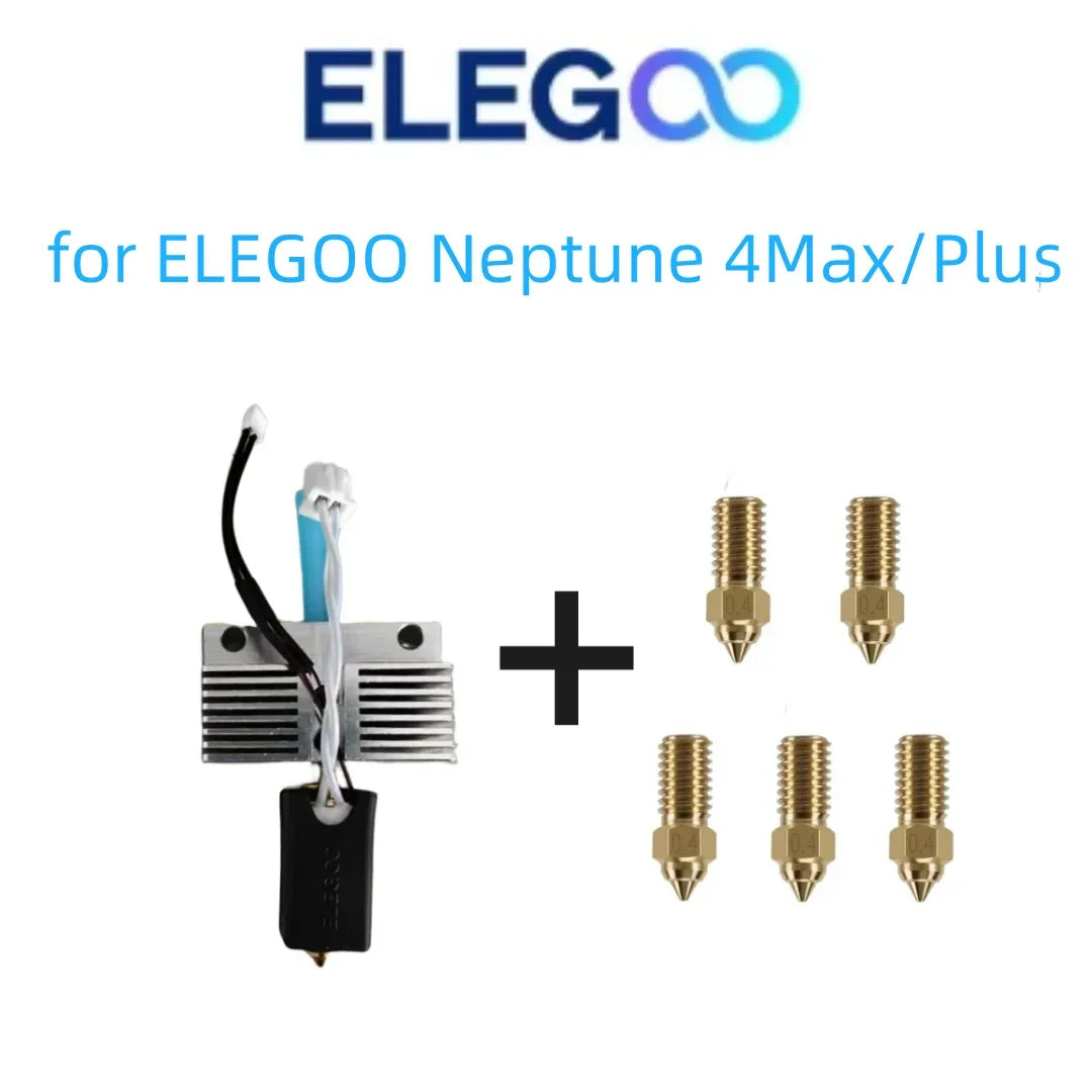 ELEGOO Neptune 4 Max Plus hotend and extruder assembly