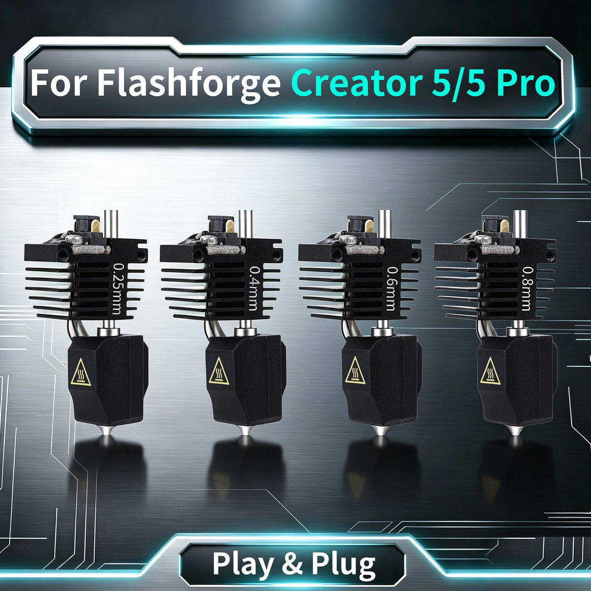 Flashforge Creator 5 and C5 Pro hardened steel hotend set