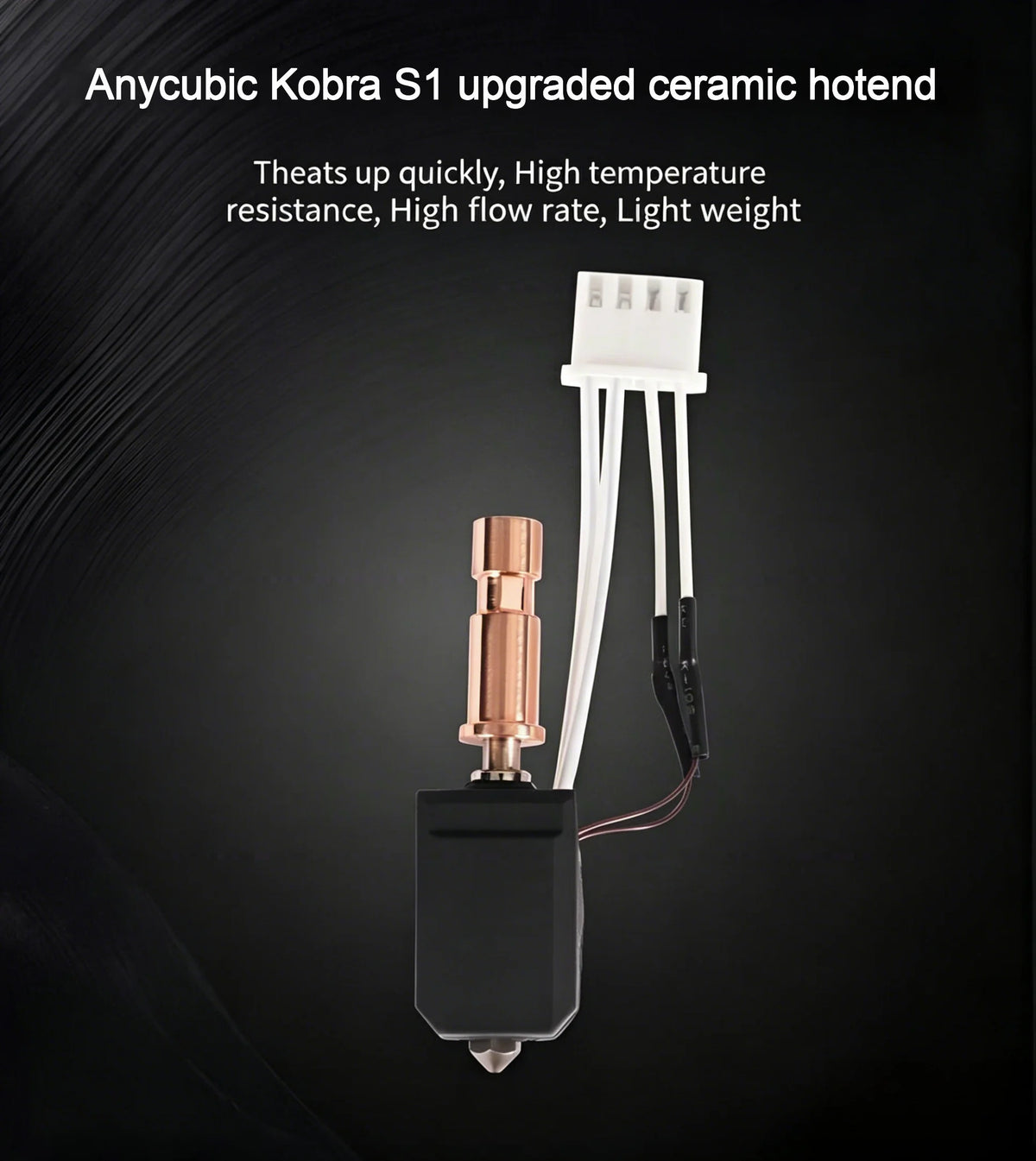 Anycubic Kobra S1 hardened steel nozzle ceramic heating hotend kit