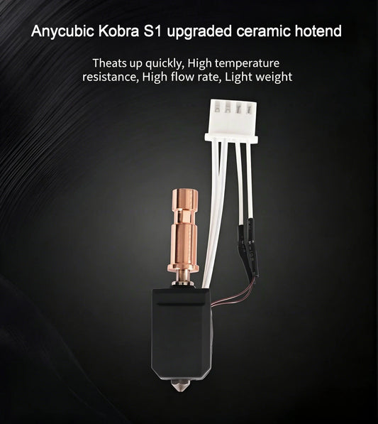 Anycubic Kobra S1 hardened steel nozzle ceramic heating hotend kit