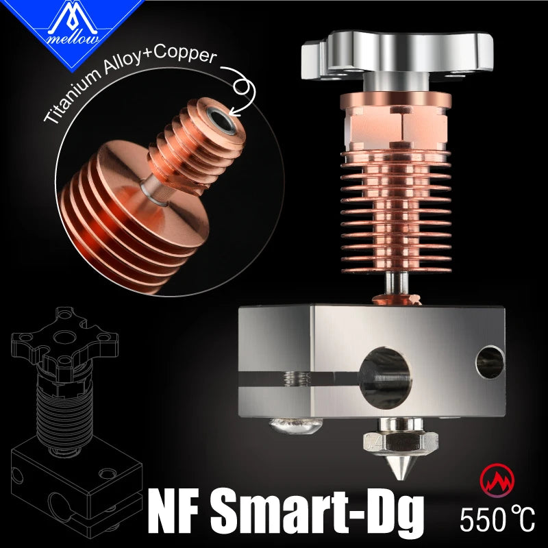 Mellow NF-Smart-DG V2 all-metal hotend and extruder kit
