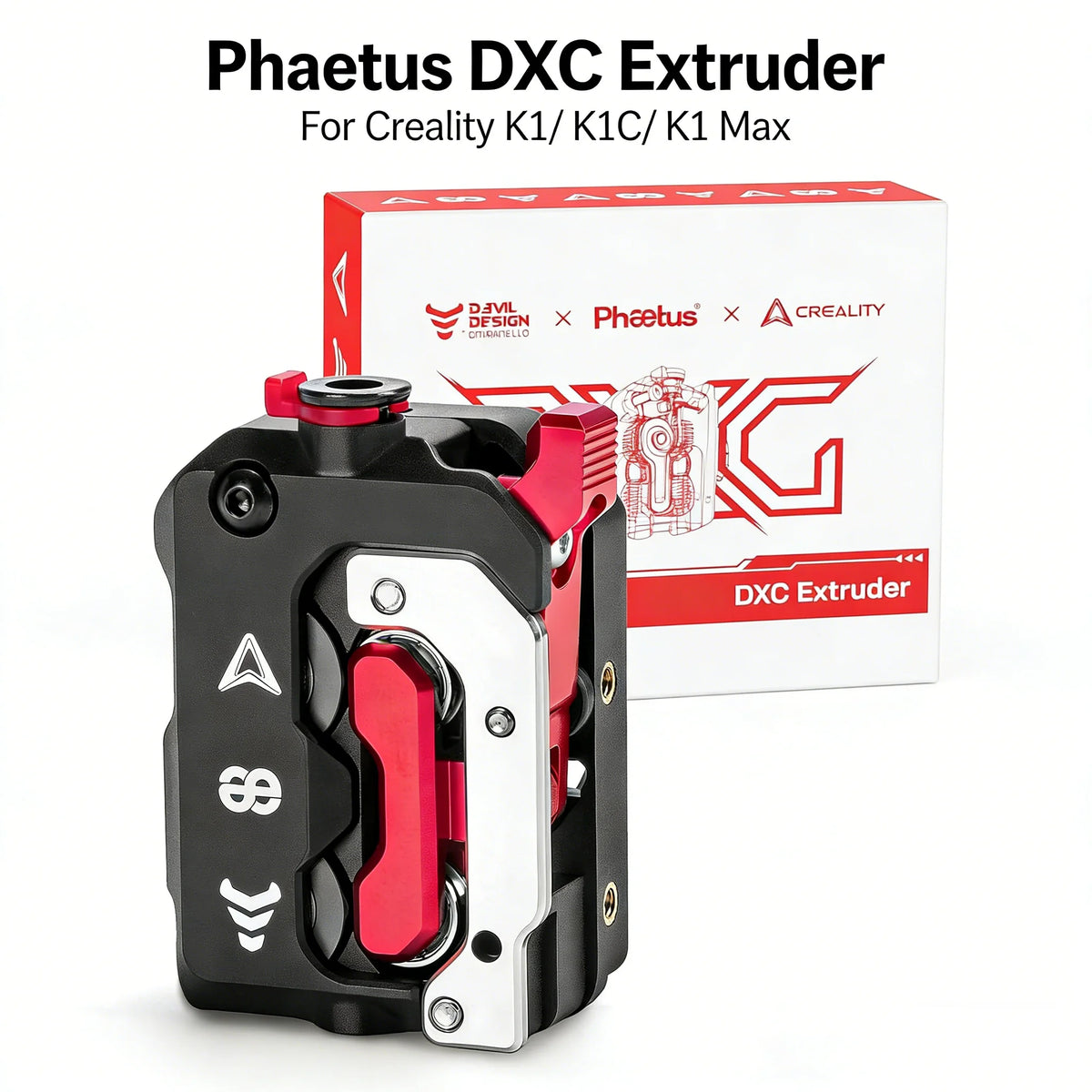 Phaetus DXC dual-drive extruder system for Creality K1 series