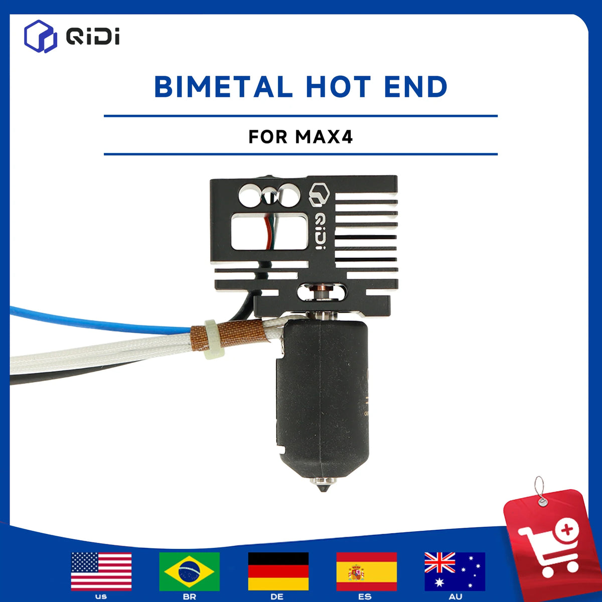 QIDI Max 4 bimetal high-temperature hotend