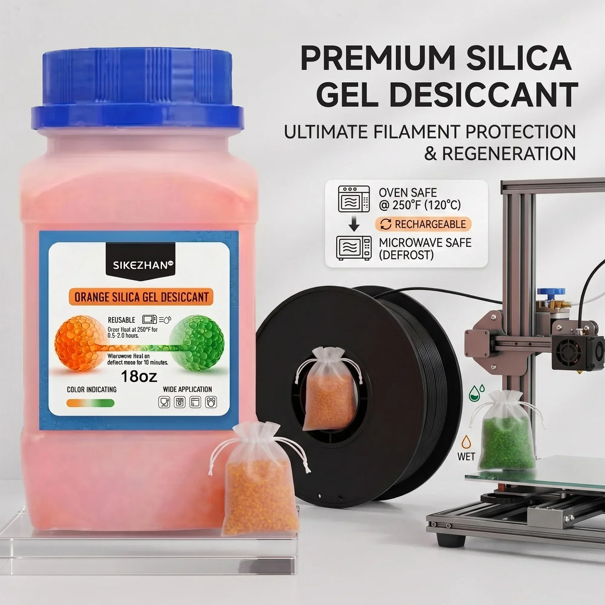 Rechargeable Silica Gel Moisture Absorber